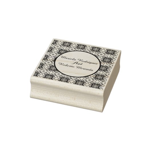 Elegante Mexicaanse Floral Talavera Oval Wedding Rubberstempel (Stempel)