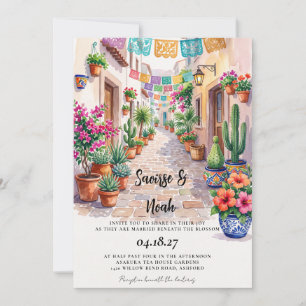 Elegante Mexicaanse huwelijksuitnodiging voor een Kaart