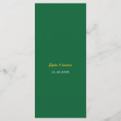 Elegante Mexicaanse levendige gele blauwe bruiloft Menu (Achterkant)