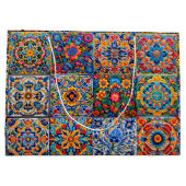 Elegante Mexicaanse talavera rode gele tegels Groot Cadeauzakje (Achterkant)