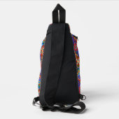 Elegante Mexicaanse talavera rode gele tegels mono Sling Bag (Achterkant)