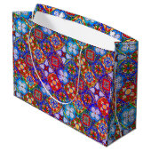 Elegante Mexicaanse talavera rood blauw paarse teg Groot Cadeauzakje (Achterkant Gekanteld)