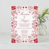 Elegante Mexicaanse thema bruiloft Kaart (Staand voorkant)