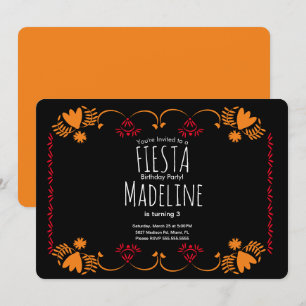 Elegante Mexicaanse verjaardagsfeest bloemrijke ra Kaart