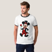 Elegante Mickey Mouse Avondroos T-Shirt (Voorkant volledig)