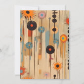Elegante Mid Century bloemenbruiloft Save The Date (Achterkant)