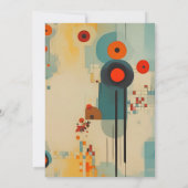 Elegante Mid Century bloemenbruiloft Save The Date (Achterkant)