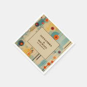 Elegante Mid Century bloemenbruiloft Servet (Hoek)