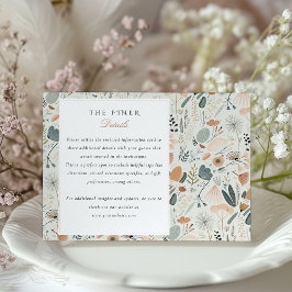 Elegante Mid-Century bruiloft informatie Kaart