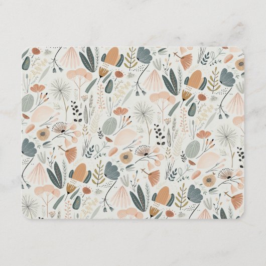 Elegante Mid-Century bruiloft informatie Kaart (Achterkant)