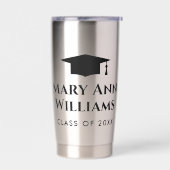Elegante middelbare school afstuderen gepersonalis geïsoleerde drinkbeker (Links)