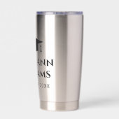 Elegante middelbare school afstuderen gepersonalis geïsoleerde drinkbeker (Achterkant)