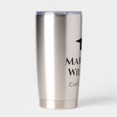 Elegante middelbare school afstuderen gepersonalis geïsoleerde drinkbeker (Voorkant)