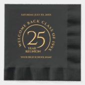 Elegante middelbare school hogeschool universiteit folie servetten (Voorkant)