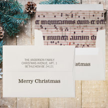 Elegante middeleeuwse  Bladmuziek Kerst