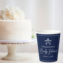 Elegante Midnight Blue Baby Shower Persoonlijk