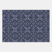 Elegante Midnight Blue Christmas Afbeeldingen Inpakpapier Vel (Voorkant 3)