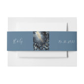 Elegante Midnight Blue en Gold Forest bruiloft Uitnodigingen Wikkel (Voorkant Voorbeeld)