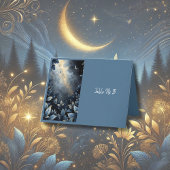 Elegante Midnight Blue trouwtafel kaart