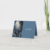 Elegante Midnight Blue trouwtafel kaart (Voorkant)