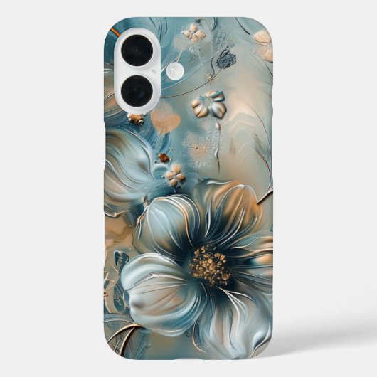 Elegante Midnight Floral iPhone Case (Achterkant)