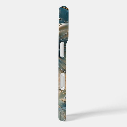 Elegante Midnight Floral iPhone Case (Achterkant / Rechts)