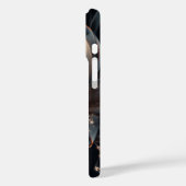 Elegante Midnight Floral iPhone Case (Achterkant / Links)