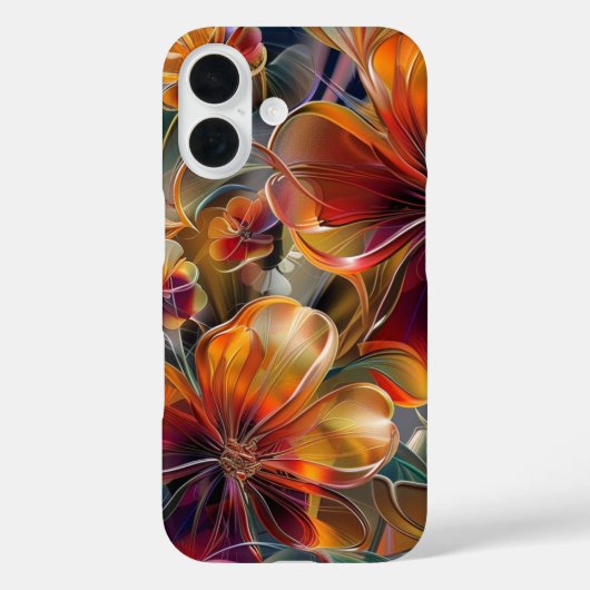 Elegante Midnight Floral iPhone Case (Achterkant)
