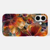 Elegante Midnight Floral iPhone Case (Achterkant (horizontaal))