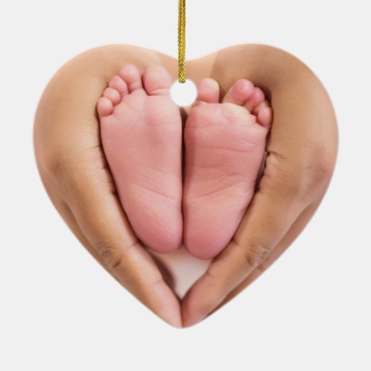 Elegante Mijn Eerste Kerstmis 2 Foto Keramisch Ornament (Achterkant)