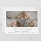 Elegante Mijn Eerste Kerstmis Baby Foto Aankondigi Kaart (Voorkant)