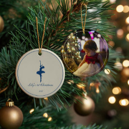 Elegante Mijn Eerste Kerstmis Gepersonaliseerde ke Keramisch Ornament