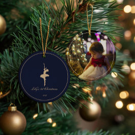 Elegante Mijn Eerste Kerstmis Persoonlijke kerstba Keramisch Ornament