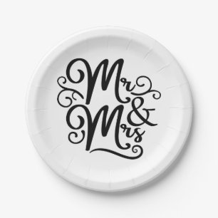 Elegante Mijnheer & Mevrouw Trouwen Net Getrouwd Z Papieren Bordje