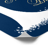 Elegante Mimosa Bar Bruidsjurk Bruiloft Poster (Hoek)