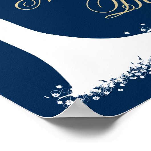 Elegante Mimosa Bar Trouwjurk Bruidsbezoek Poster (Hoek)