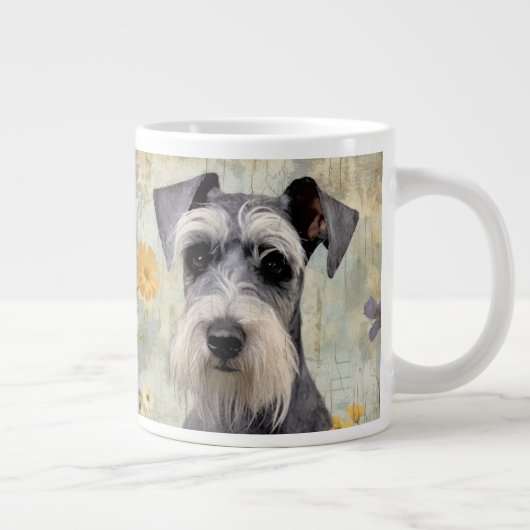 Elegante Mini Schnauzer Grote Koffiekop (Rechts)