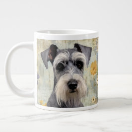 Elegante Mini Schnauzer Grote Koffiekop