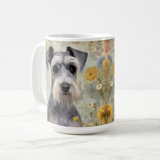 Elegante Mini Schnauzer Koffiemok (Voorkant links)