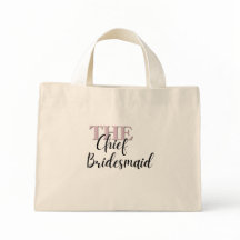 Elegante Minikunst Mini Tote - Hoofd Bruidsmeisje