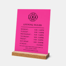Elegante Minimaal Bight Roze Zakelijke Openingsure