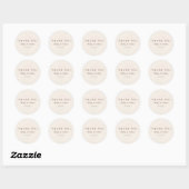 Elegante Minimaal Bloemig Trouw Rond Sticker (Vel)