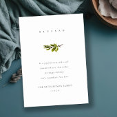 Elegante Minimaal Dennentak Kerstmunt Feestdagenkaart