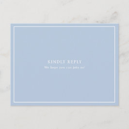 Elegante Minimaal Dusty Blue Lijst Maaltijdkeuze R Briefkaart