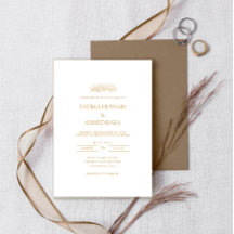 Elegante Minimaal Formeel Gouden Script Moslim Bru
