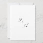 Elegante Minimaal Formele Zwarte Script Moslim Bru Kaart (Achterkant)