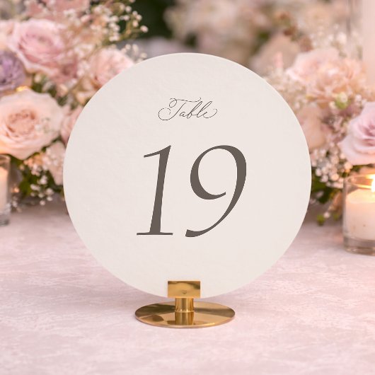 Elegante Minimaal Huwelijk Tafelnummers 1–19