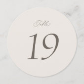 Elegante Minimaal Huwelijk Tafelnummers 1–19 (Voorkant)