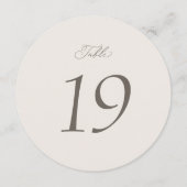 Elegante Minimaal Huwelijk Tafelnummers 1–19 (Achterkant)