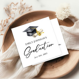Elegante Minimaal Minimalistische Afstuderen Servet